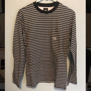 Vans black and white striped long sleeve